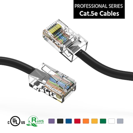 Bestlink Netware CAT5E UTP Ethernet Network Non Booted Cable- 30ft- Black 100475BK